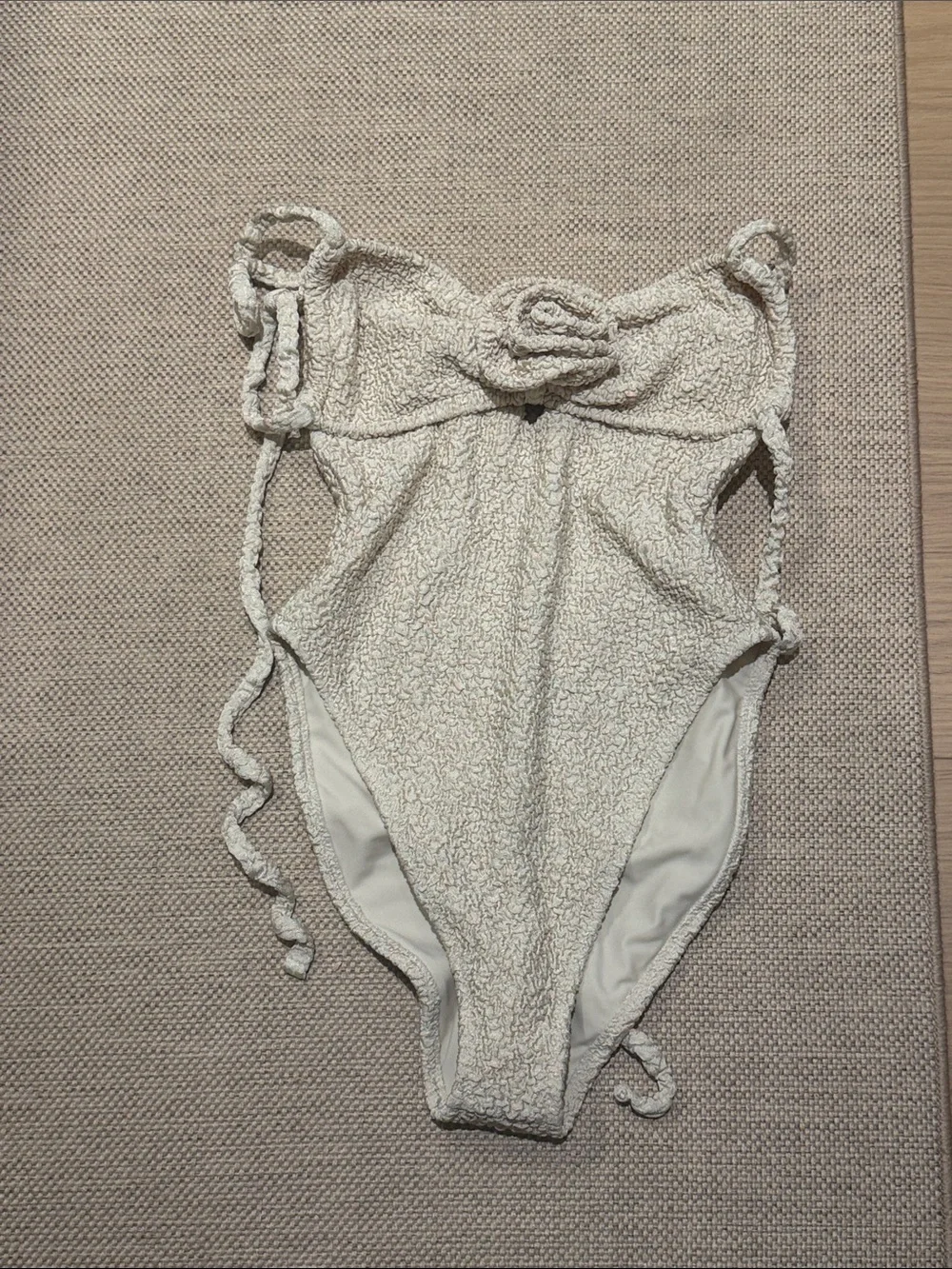 🤍🌾 NWT Montce Devin Rosa One-Piece in Oat Texture Size XS 🌾🤍